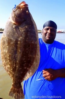 Dujan Smith of Crosby TX worked a gulp to nab this nice flounder