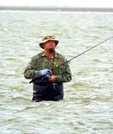 Freezing air temperatures and galeforce winds = extreme wade fishing