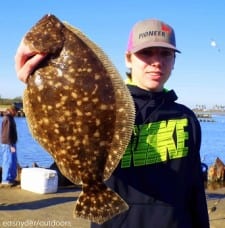 Hardin TX angler Cade Ray caught this nice 18inch flounder while draggin a gulp