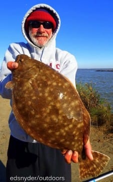 High Islander Jackie Bertolino took this nice 20inch flounder while working a berkely gulp