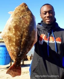 Houston angler Xavian Clark fished a Down South soft plastic to nab this nice flounder