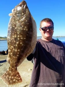 Justin Mueck of Needville TX nabbed this nice flounder on a gulp