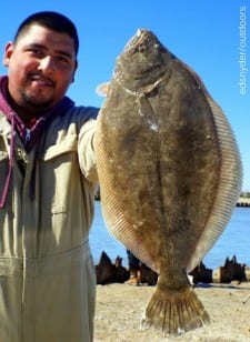 Miguel Luna of Houston nabbed this nice 21inch flatfish on a berkely gulp