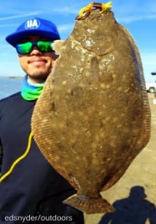 Taiki Iwase of Dallas  took this nice flounder on a berkely gulp
