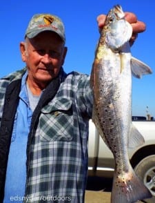 Tarkington Prairie angler Frank Bunyard landed this nice speck while fishing a gulp