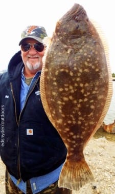 Zavala TX angler Will Donaho took this nice flounder on berkely gulp