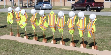 The groundbreaking for construction of a state-of-the-art emergency shelter on the Peninsula calls for gold-plated shovels, of course!