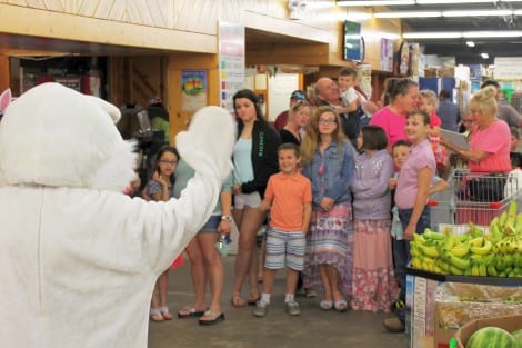 Mr. Easter Bunny welcoming all the visitors