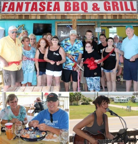 On Saturday, FantaSea celebrated their grand opening with a ribbon-cutting ceremony in which friends, family, and Chamber of Commerce members were on hand. Visitors were treated to a sampling of shrimp and oysters while live music was provided by local artist Staci Butler.