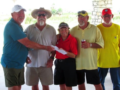 First Place Team: John Milby, Cindy Scott, Bobby Stringer, and Jerry Riddles