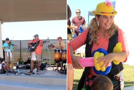The Dennis Davis band played a relaxing blend of coastal country; and kids of all ages loved the balloon-animals made by clown Michelle Anderson
