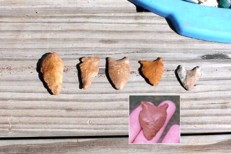 Tracy's most memorable find, a clovis point arrow head.