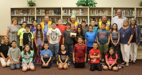 High Island students, teachers, and administrators thanked the Lions Club for their generous donation.