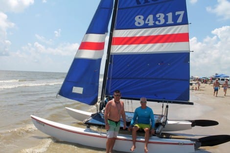 Captain Chad and crewman Scott captured the first place prize in their Hobie 16, with a time of 1 hour 30 minutes