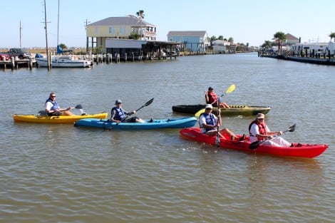 The following day, another group of conference visitors ventured out in kayaks to explore wildlife in the marshes.