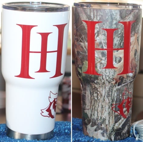 Next year's High Island Senior Class will be selling these monogrammed tumblers beginning next fall. 