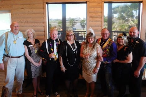 The Lighthouse Krewe Court: Duke Jimmy Dinkins and Duchess Linda Calvey; 2016 King Matt and Queen Gladys Pace; Duchess Shelly and Duke Danny Butts; and Duchess Lydia and Duke Bobby Spirko.