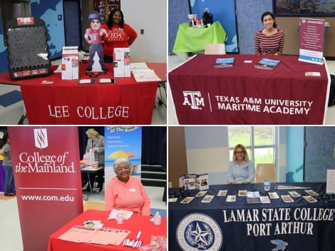 Colleges represented were Lee College, Texas A&M University Maritime Academy, College of the Mainland, and Lamar State College Port Arthur