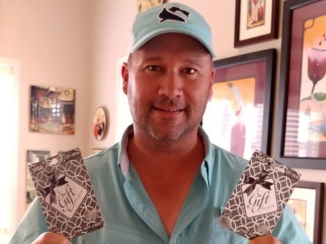 Daniel Groberg, winner of the $1000 gift card at the 2017 Texas Crab Festival raffle. 