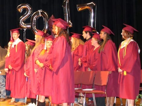 The 2017 High Island High School graduating class.