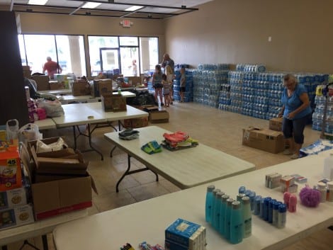 The Distribution Center in Crystal Beach Plaza is a staging center for donated items received from all over Texas and beyond.
