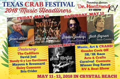 2018 Texas Crab Festival HEADLINERS