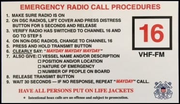 Marine Radio Emergency Procedure