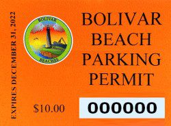 2022 Bolivar Beach Parking Sticker